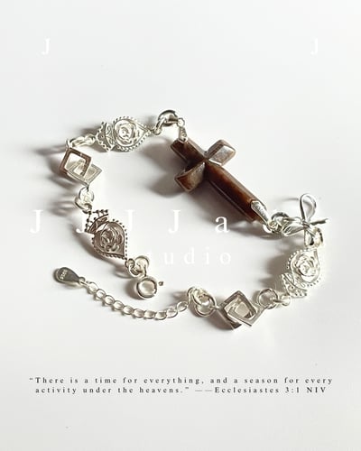 X43 44 45 赫瑪 |十字架手鏈 | 豹紋糖5