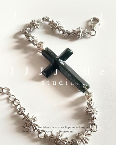 X42 奧瑟 |十字架手鍊 |黑青10