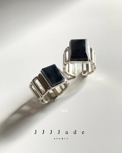 Q03 04 指頁 | 銀鑲戒指1