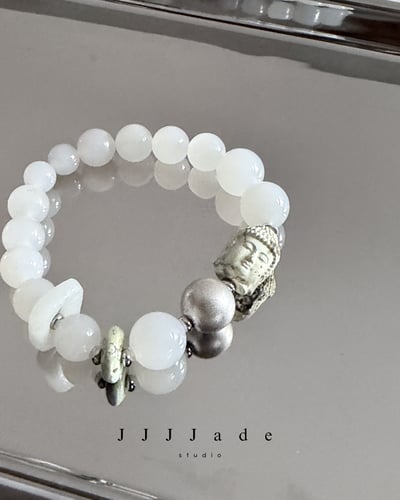 T325 寬蒼 |和田玉手串9