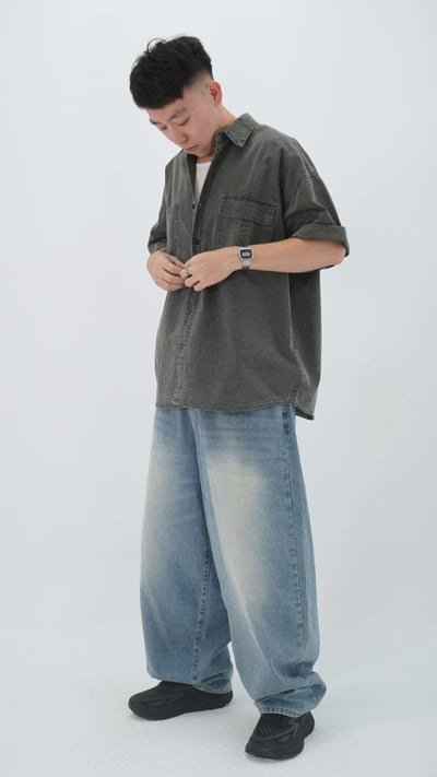 厚磅落肩工裝襯衫3