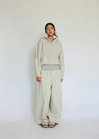 Cream Drift Drawstring Pants3