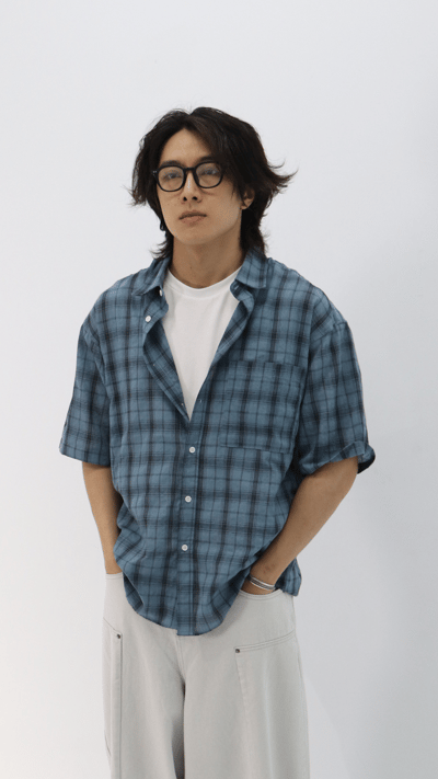 Old days 格紋寬襯衫2