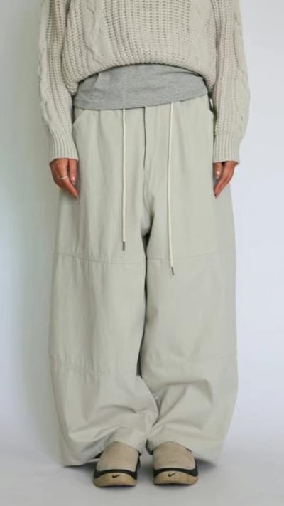 Cream Drift Drawstring Pants1