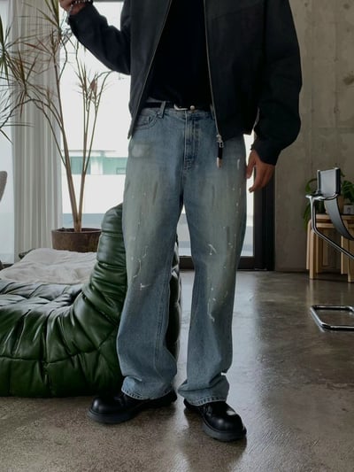 Splash-ink Straight Pants4