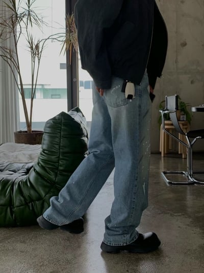 Splash-ink Straight Pants3