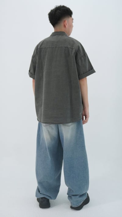 厚磅落肩工裝襯衫5