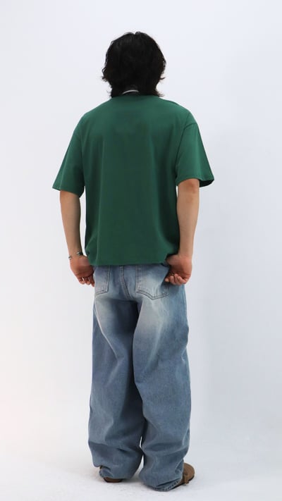 城市水洗寬管褲3