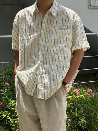 微透薄涼線條襯衫7