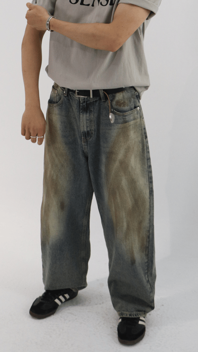 復古刷舊髒髒褲3