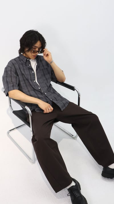 俐落感中性直筒寬褲1