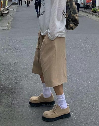 輕垂西裝七分寬短褲6