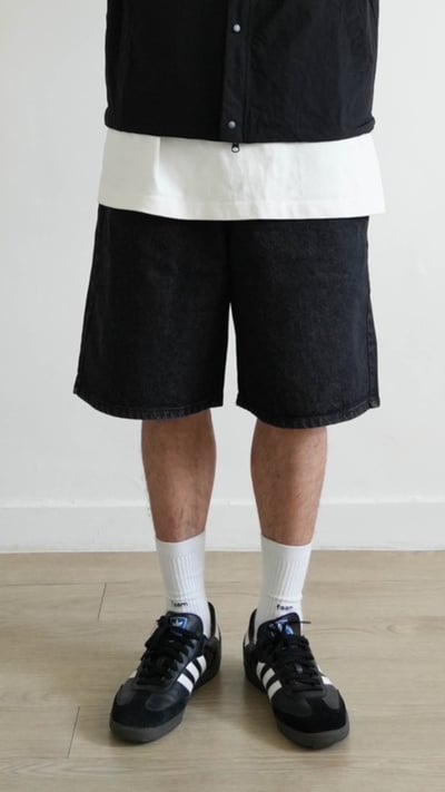 All Black Denim Pants1