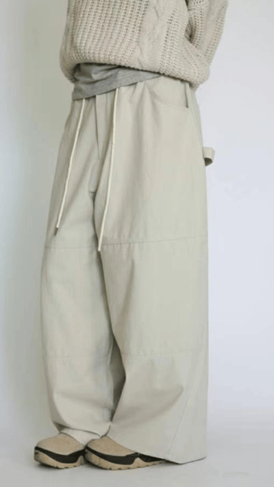 Cream Drift Drawstring Pants2