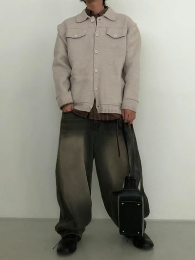 Aged-wash Wide Pants3