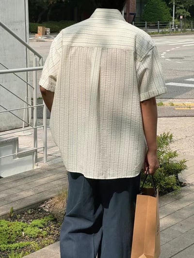 微透薄涼線條襯衫6