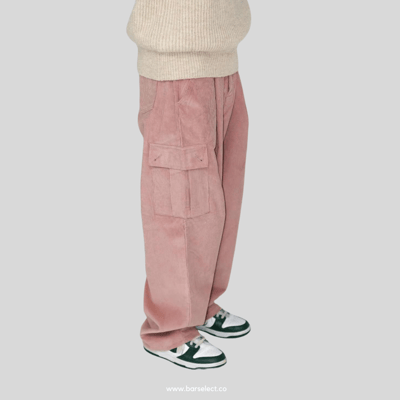 Cord Wide Cargo Pants3