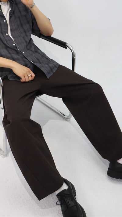 俐落感中性直筒寬褲4