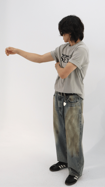 復古刷舊髒髒褲6