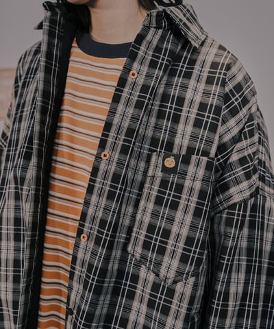 給你一點養份 格紋鋪棉襯衫3