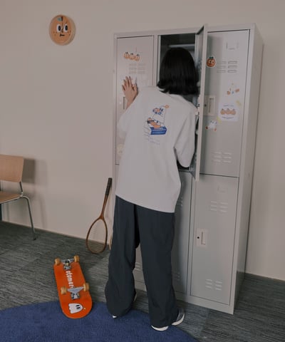 橡皮擦你在哪裡 短袖tee 白5