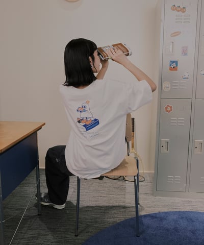 橡皮擦你在哪裡 短袖tee 白8