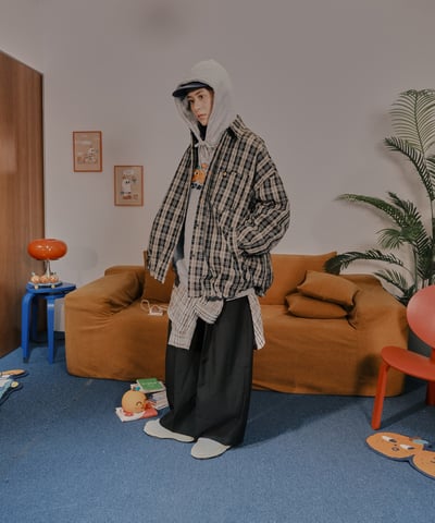 給你一點養份 格紋鋪棉襯衫18