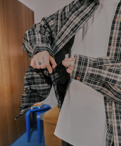 給你一點養份 格紋鋪棉襯衫5