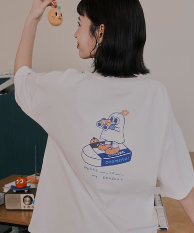 橡皮擦你在哪裡 短袖tee 白1