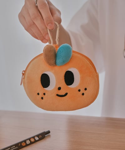 桔利 絨毛零錢包1