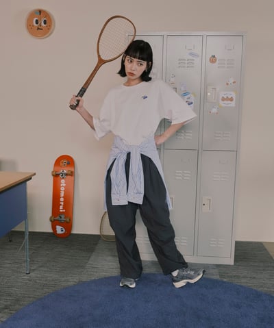 桔利小標 寬版條紋襯衫18