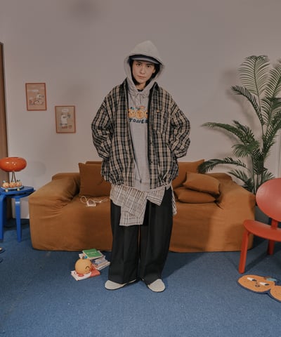 給你一點養份 格紋鋪棉襯衫17