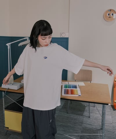 橡皮擦你在哪裡 短袖tee 白15