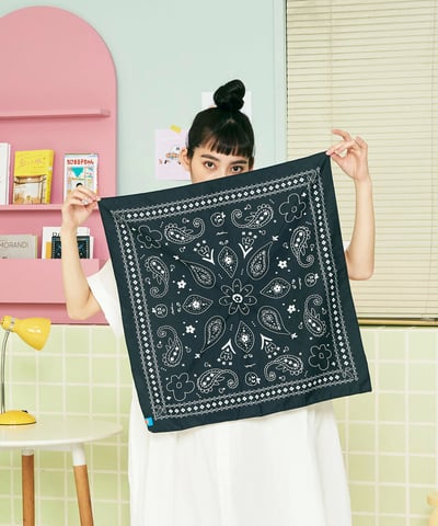 桔利花花變形蟲 方巾3