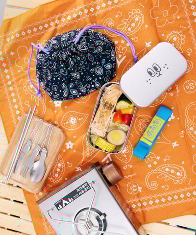 桔利花花變形蟲 方巾9