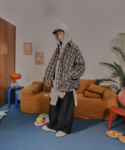 綻放的桔利 刷毛帽tee20