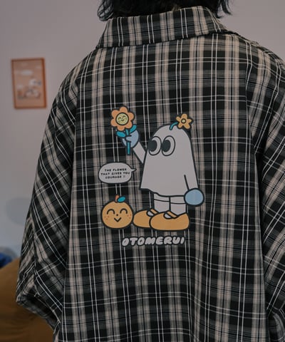 給你一點養份 格紋鋪棉襯衫2