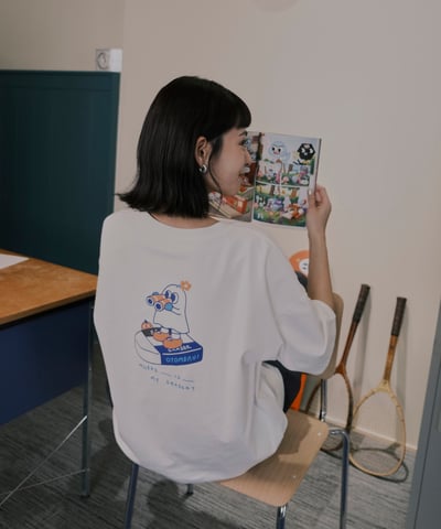 橡皮擦你在哪裡 短袖tee 白9