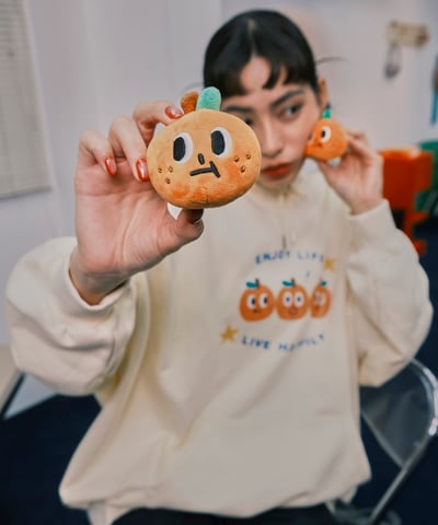 桔利好朋友 連帽tee / 米白13