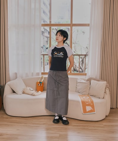 桔利宇宙 拉克蘭袖短tee 藍8