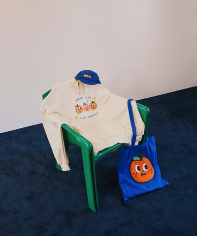 桔利好朋友 連帽tee / 米白14