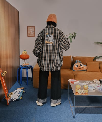 給你一點養份 格紋鋪棉襯衫16