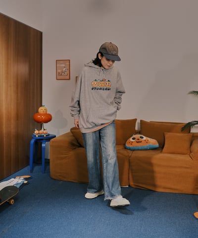 綻放的桔利 刷毛帽tee19