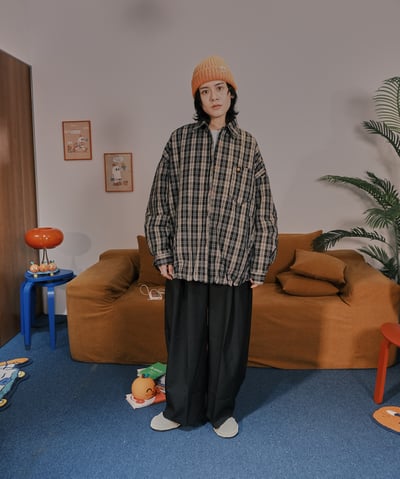 給你一點養份 格紋鋪棉襯衫9