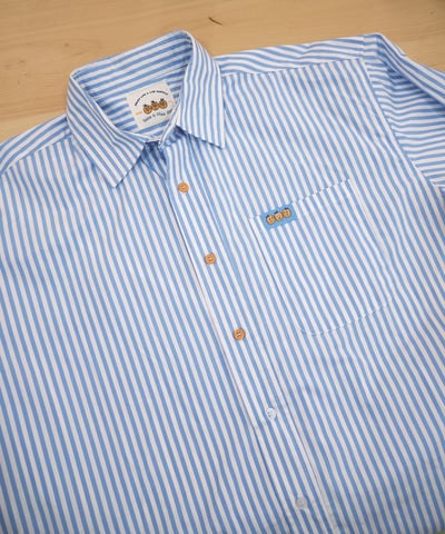 桔利小標 寬版條紋襯衫4