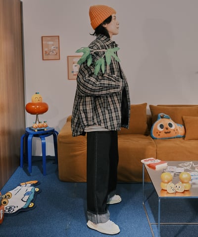 給你一點養份 格紋鋪棉襯衫6