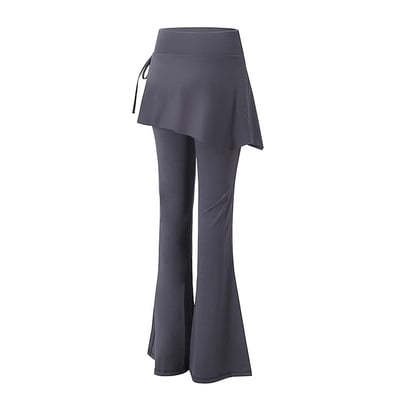 微喇修腿・高腰收腹 假兩件顯瘦抽繩瑜珈褲裙7