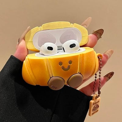 迷你可頌 可愛立體可頌AirPods保護殼3