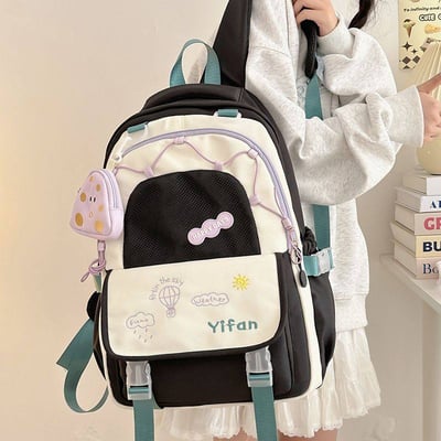 新款高顏值可愛雙肩書包 大容量減壓背包送同款萌系零錢包9