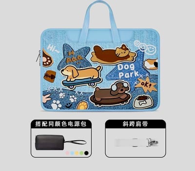 牛仔狗公園 臘腸狗兒牛仔風多功能旅行電腦包6